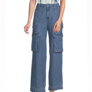 High Rise Cargo Jeans